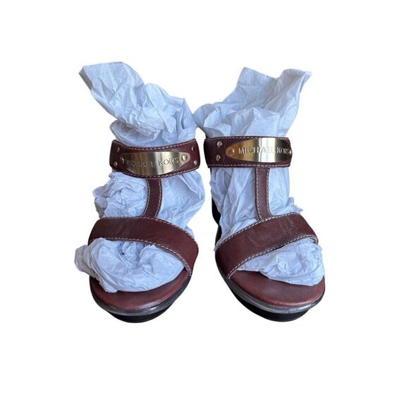 Michael Kors leather brown strap sandal 9.5 - Picture 10 of 14